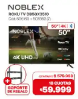 Naldo Lombardi Noblex roku tv db50x3510 oferta