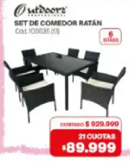 Naldo Lombardi Outdoors set de comedor ratán oferta