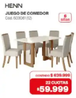 Naldo Lombardi Henn juego de comedor oferta