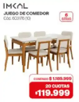 Naldo Lombardi Imcal juego de comedor oferta