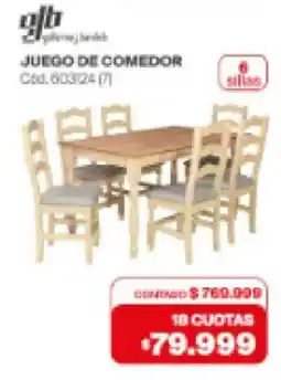 Naldo Lombardi Gobierno y barbich juego de comedor oferta