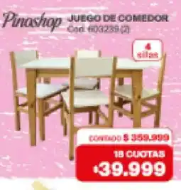 Naldo Lombardi Pinoshop juego de comedor oferta