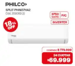 Naldo Lombardi Philco split phin37ha2 oferta