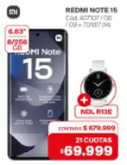 Naldo Lombardi Xiaomi redmi note 15 oferta