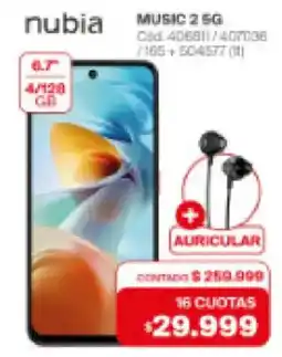 Naldo Lombardi nubia music 2 5g oferta