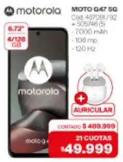 Naldo Lombardi Motorola moto g47 5g oferta