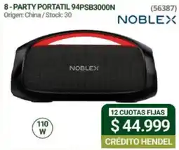 Hendel Noblex party portatil oferta