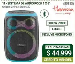 Hendel Harrison sistema de audio rock 1 x 8" oferta
