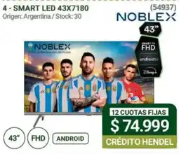 Hendel Noblex smart led 43x7180 oferta