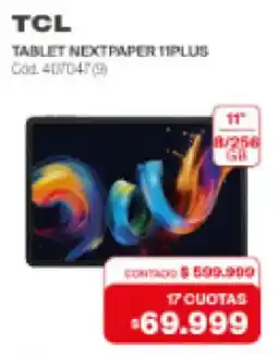 Naldo Lombardi Tcl tablet nextpaper tiplus oferta