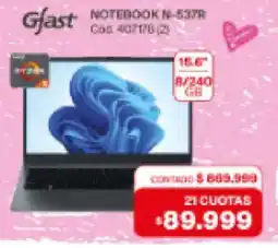 Naldo Lombardi Gfast notebook n-537r oferta