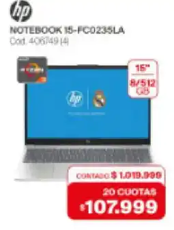 Naldo Lombardi Hp notebook 15-fc0235la oferta