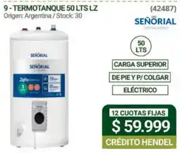 Hendel Señorial termotanque 50 lts lz oferta