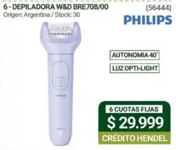 Hendel Philips depiladora w&d bre708/00 oferta