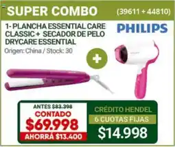 Hendel Philips plancha essential care classic + secador de pelo drycare essential oferta