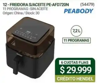 Peabody freidora s/aceite