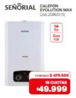 Naldo Lombardi Señorial calefón evolution max oferta