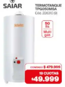 Naldo Lombardi Saiar termotanque oferta