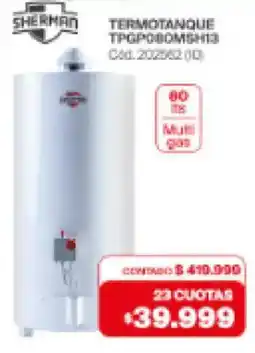 Naldo Lombardi Sherman termotanque oferta