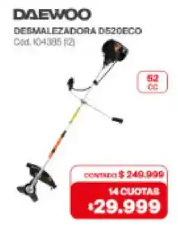 Naldo Lombardi Daewoo desmalezadora d520eco oferta