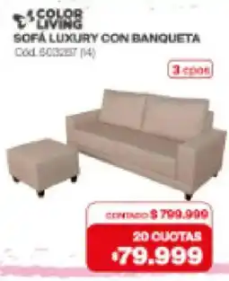Naldo Lombardi Color living sofá luxury con banqueta oferta