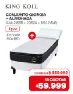 Naldo Lombardi King koil conjunto giorgia + almohada oferta