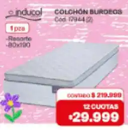 Naldo Lombardi Inducol colchón burdeos oferta