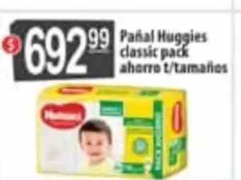 Autoservicio Capo Huggies Pañal classic pack ahorro t/tamaños oferta
