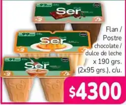 Beltrán Supermercados Ser flan / postre chocolate / dulce de leche oferta