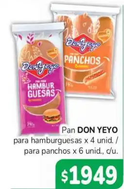 Beltrán Supermercados Don yeyo pan para hamburguesas para panchos oferta
