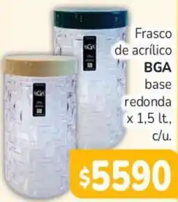 Beltrán Supermercados BGA frasco de acrílico base redonda oferta