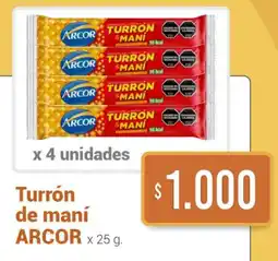 Beltrán Supermercados Arcor turrón de maní oferta
