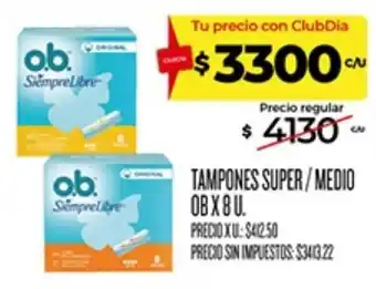 O.b. tampones super medio