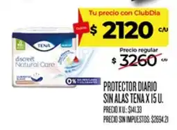 Supermercados DIA Tena protector diario sin alas oferta