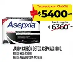 Supermercados DIA Asepxia jabón carbón detox oferta