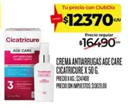 Supermercados DIA Cicatricure crema antiarrugas age care oferta