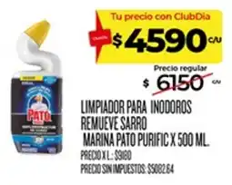 Supermercados DIA Pato limpiador para inodoros remueve sarro marina oferta