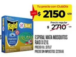 Supermercados DIA Raid espirales mata mosquitos oferta