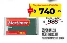 Supermercados DIA Mortimer esponja lisa oferta