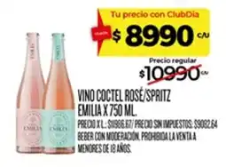 Supermercados DIA Emilia vino coctel rosé/spritz oferta