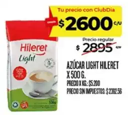 Supermercados DIA Hileret azúcar light oferta