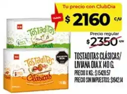 Supermercados DIA Tostaditas clásicas oferta