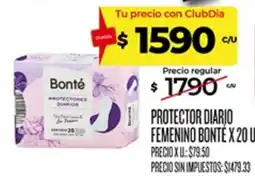 Supermercados DIA Bonté protector diario femenino oferta