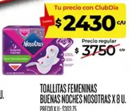 Supermercados DIA Nosotras toallitas femeninas buenas noches oferta