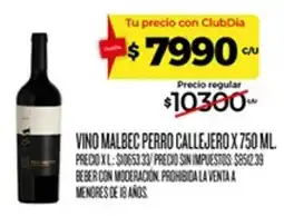 Supermercados DIA Perro callejero vino malbec oferta