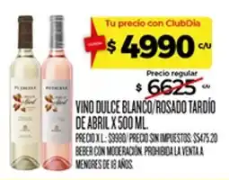 Supermercados DIA Purelle vino dulce blanco/rosado taroío oferta