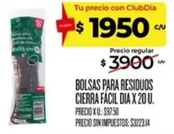 Supermercados DIA Cierra facil dia bolsas para residuos oferta