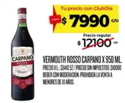 Supermercados DIA Carpano vermouth rosso oferta