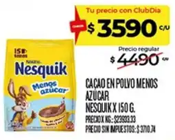 Supermercados DIA Nesquik cacao en polvo menos azucar oferta