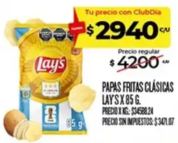 Supermercados DIA Lay's papas fritas clásicas oferta